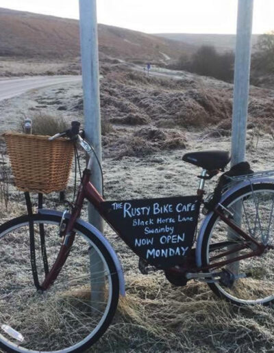 rusty bike sign